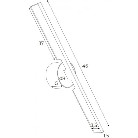 Kinkiet Merano LED Złoty | MaxLight - Elegancki Design