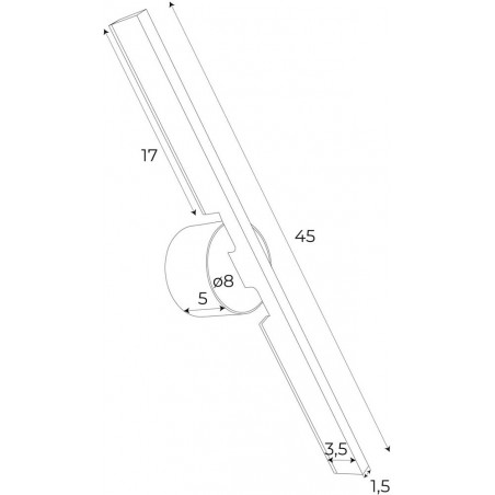Kinkiet Merano LED czarny | MaxLight - Nowoczesny design