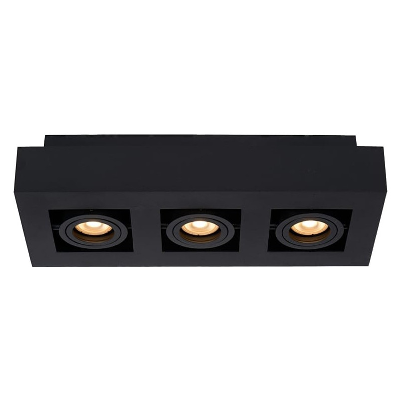 Plafon LED Xirax 3 czarny Lucide | Nowoczesne Oświetlenie