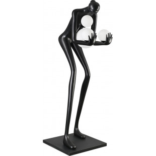 Lampa podłogowa WOMAN-2 BLACK czarna 190 cm