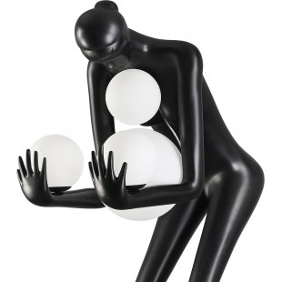 Lampa podłogowa WOMAN-2 BLACK czarna 190 cm