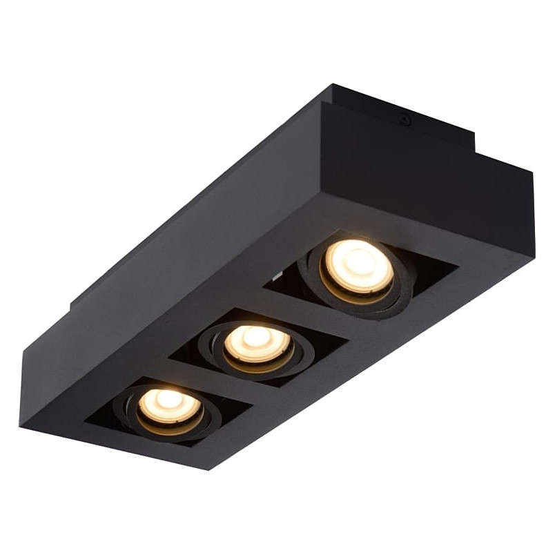 Plafon LED Xirax 3 czarny Lucide | Nowoczesne Oświetlenie