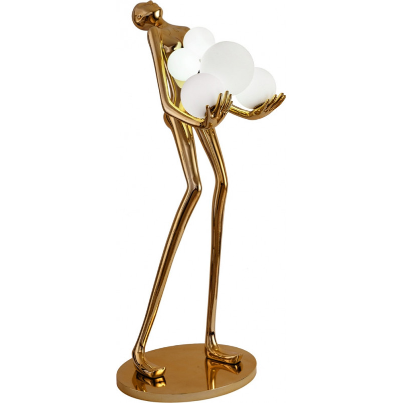 Lampa podłogowa Woman | Złoto-biała, 180cm | Step Into Design