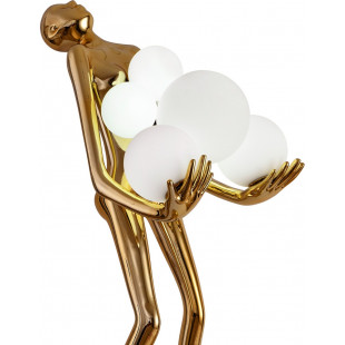 Lampa podłogowa Woman | Złoto-biała, 180cm | Step Into Design