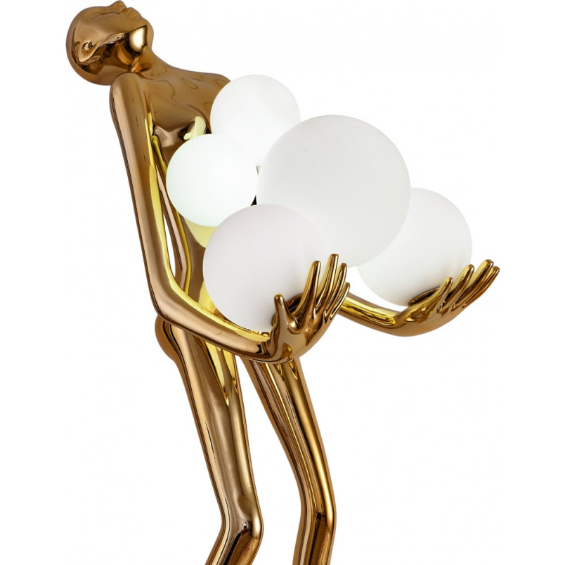 Lampa podłogowa Woman | Złoto-biała, 180cm | Step Into Design