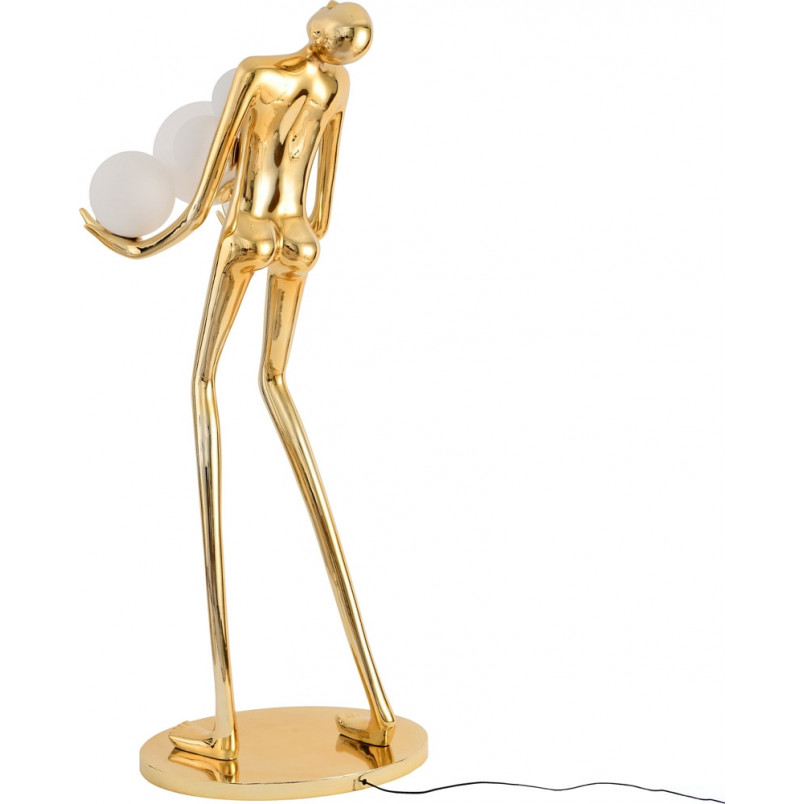 Lampa podłogowa Woman | Złoto-biała, 180cm | Step Into Design
