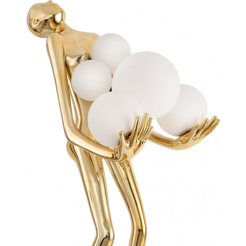 Lampa podłogowa Woman | Złoto-biała, 180cm | Step Into Design