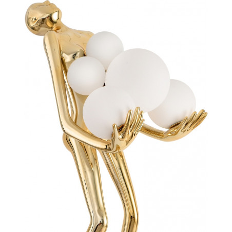 Lampa podłogowa Woman | Złoto-biała, 180cm | Step Into Design