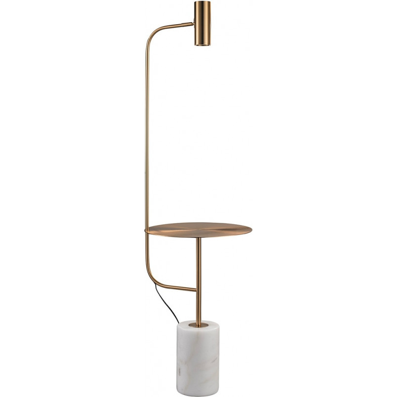 Lampa podłogowa Vincent LED złota z marmurem | Step Into Design