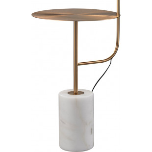 Lampa podłogowa Vincent LED złota z marmurem | Step Into Design