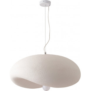 Lampa wisząca Japandi Stone Flat 60cm biała - Step Into Design