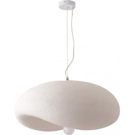 Lampa wisząca Japandi Stone Flat 60cm biała - Step Into Design