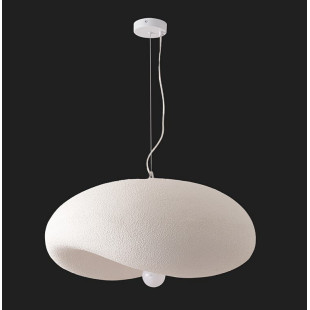 Lampa wisząca Japandi Stone Flat 60cm biała - Step Into Design