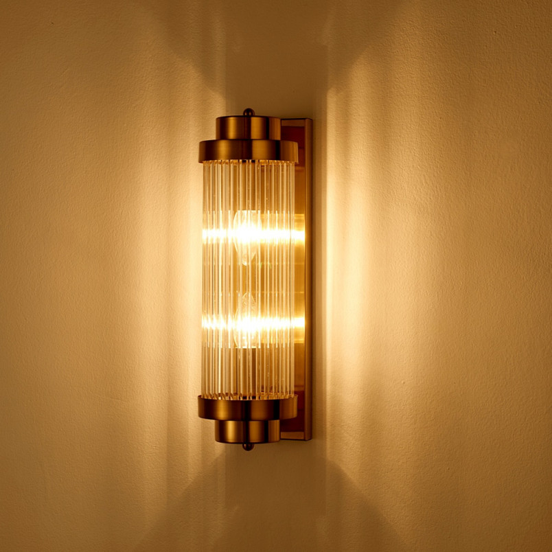 Kinkiet szklany złoty Stelo 60cm - Step Into Design | Luksusowy Design