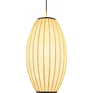 Lampa wisząca Japandi Silk | Biała, tkanina | Step Into Design