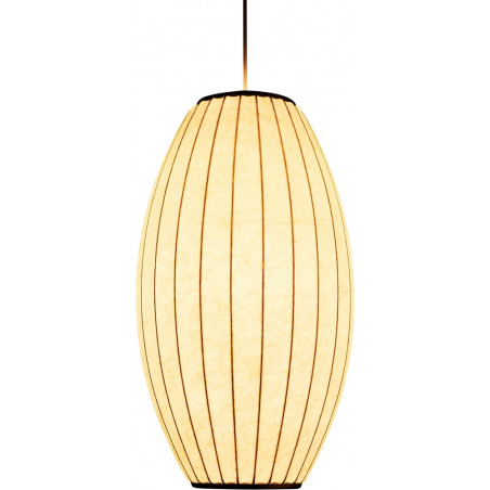 Lampa wisząca Japandi Silk | Biała, tkanina | Step Into Design