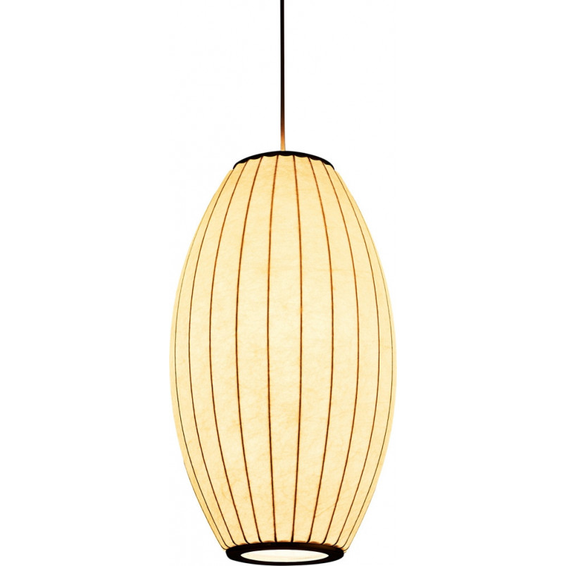 Lampa wisząca Japandi Silk | Biała, tkanina | Step Into Design