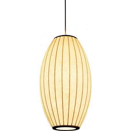 Lampa wisząca Japandi Silk | Biała, tkanina | Step Into Design