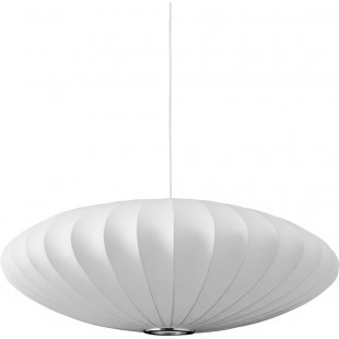 Lampa wisząca Japandi Silk Flat 50cm biała | Step Into Design