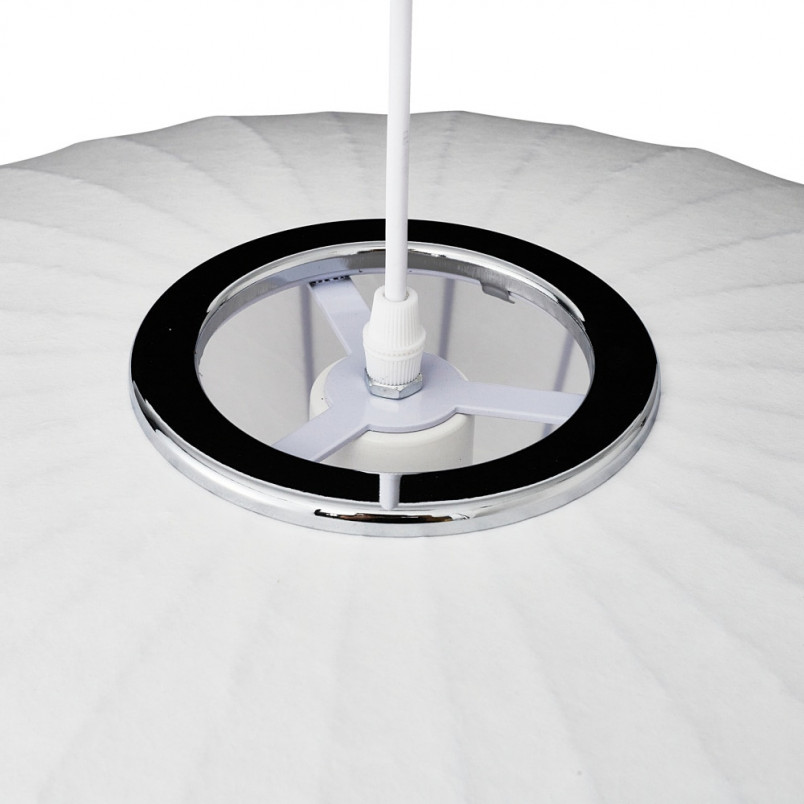Lampa wisząca Japandi Silk Flat 50cm biała | Step Into Design