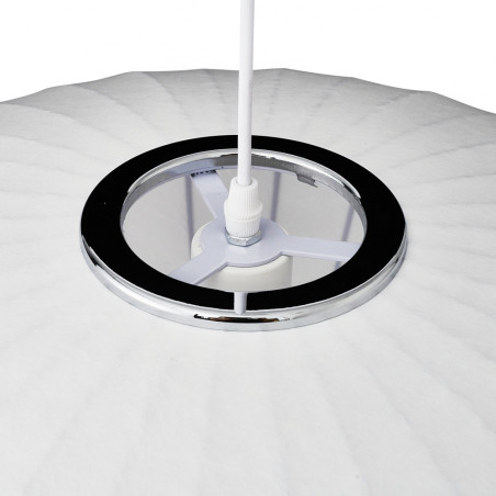Lampa wisząca Japandi Silk Flat 50cm biała | Step Into Design