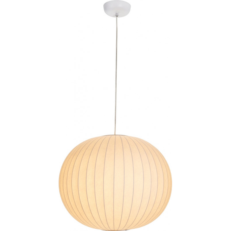 Lampa wisząca Japandi Silk - Biała kula 50cm | Step Into Design