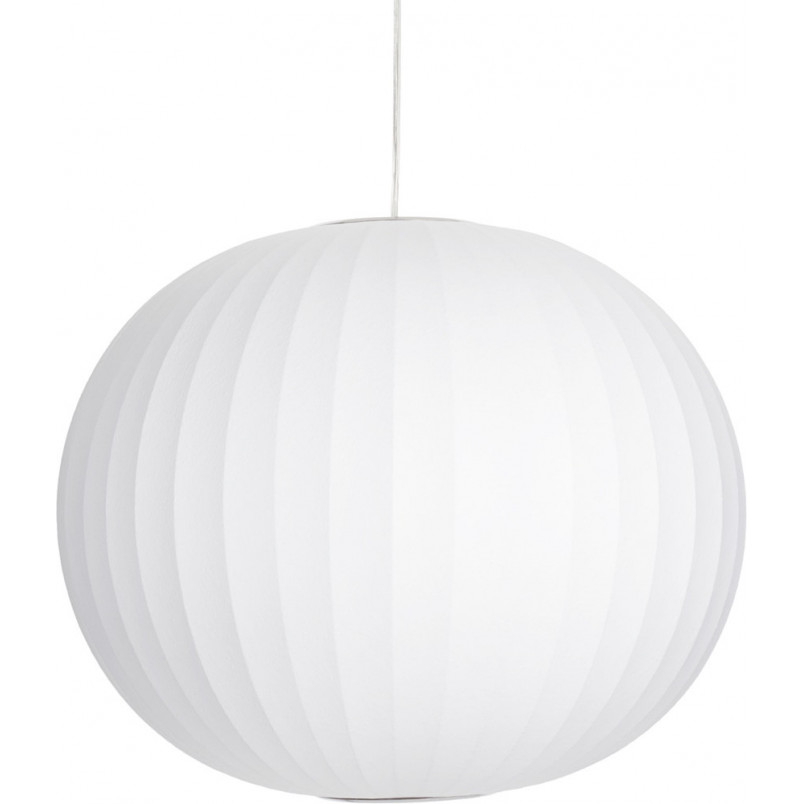 Lampa wisząca Japandi Silk - Biała kula 50cm | Step Into Design