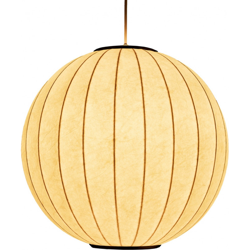 Lampa wisząca Japandi Silk - Biała kula 40cm | Step