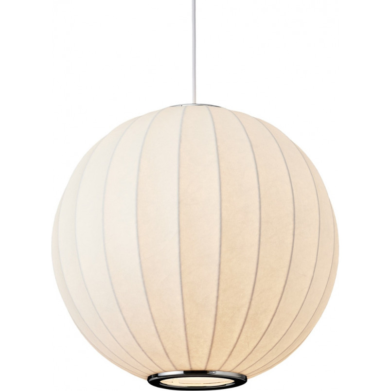 Lampa wisząca Japandi Silk - Biała kula 40cm | Step