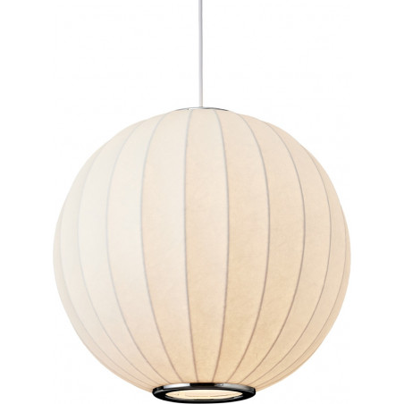 Lampa wisząca Japandi Silk - Biała kula 40cm | Step