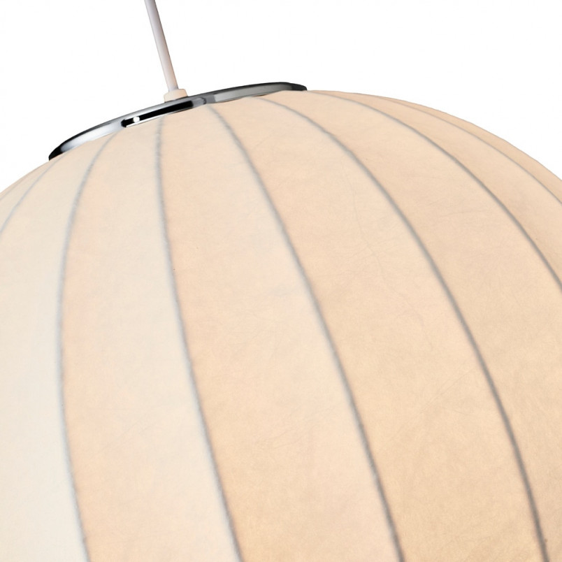 Lampa wisząca Japandi Silk - Biała kula 40cm | Step