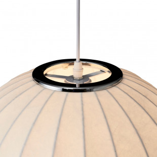 Lampa wisząca Japandi Silk - Biała kula 40cm | Step