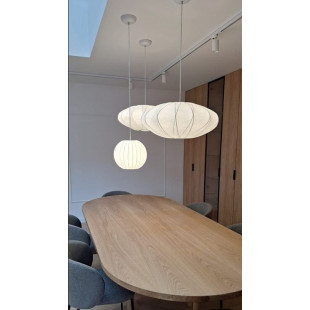Lampa wisząca Japandi Silk - Biała kula 40cm | Step