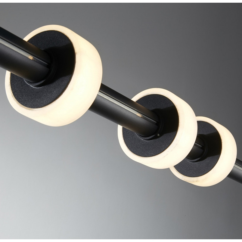 Lampa wisząca Ringo LED | Czarna, marmur | Step In Design