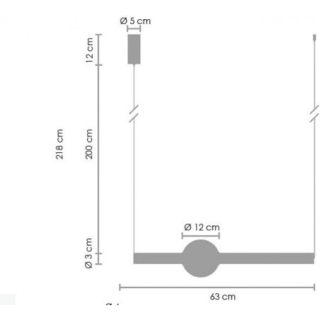 Lampa wisząca mosiężna LED O-line | Step Into Design