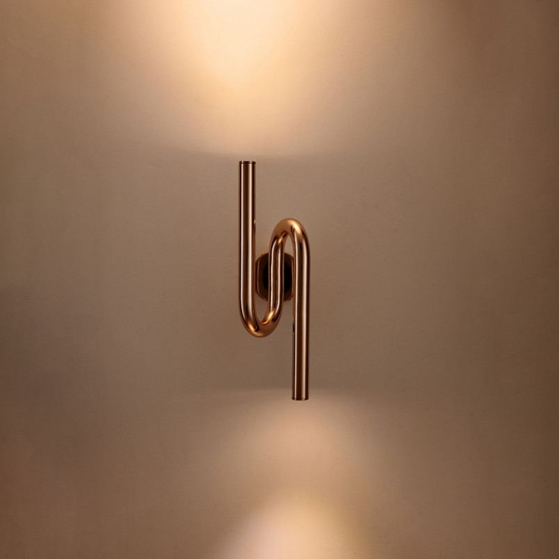 Kinkiet podwójny Myk LED miedziany | Step Into Design