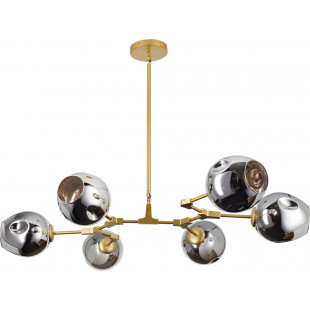 Lampa wisząca MODERN ORCHID-9 złoto szara 150 cm