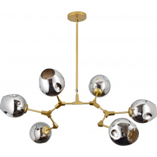 Lampa wisząca MODERN ORCHID-9 złoto szara 150 cm