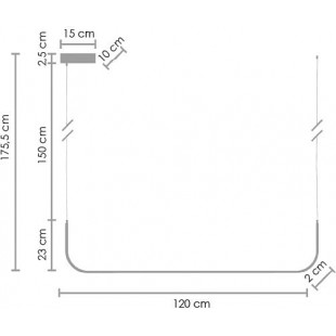 Lampa wisząca LED Minima 120cm biała | Step In Design