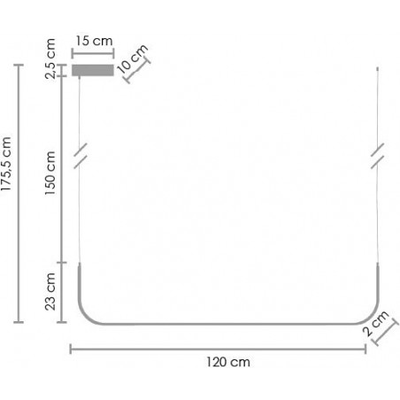 Lampa wisząca LED Minima 120cm biała | Step In Design