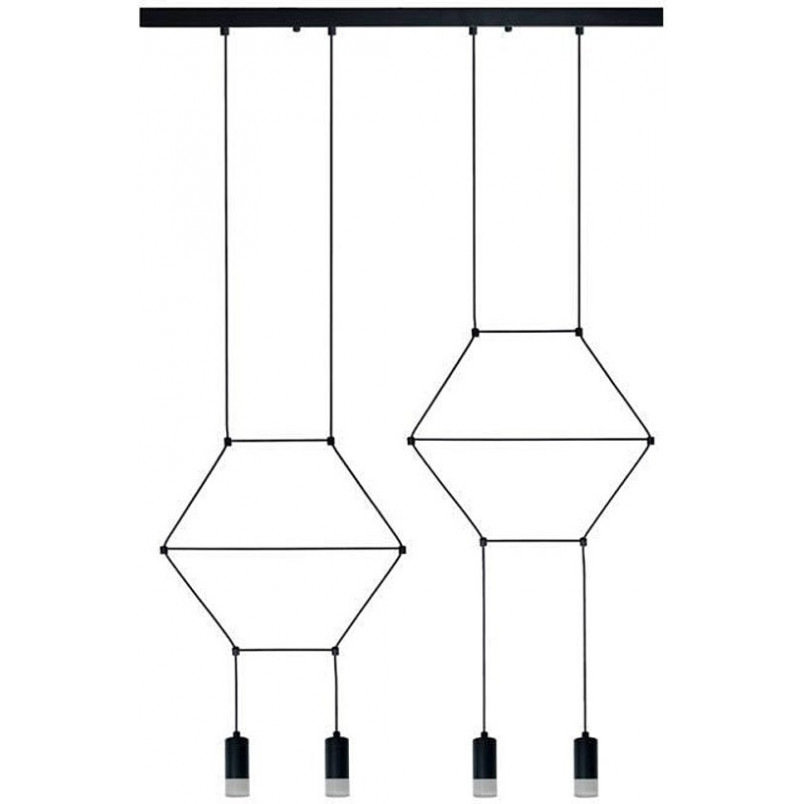 Lampa wisząca Linea IV czarna | Step Into Design