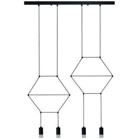 Lampa wisząca Linea IV czarna | Step Into Design