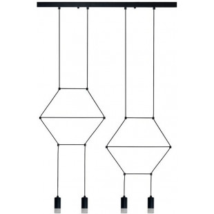 Lampa wisząca Linea IV czarna | Step Into Design
