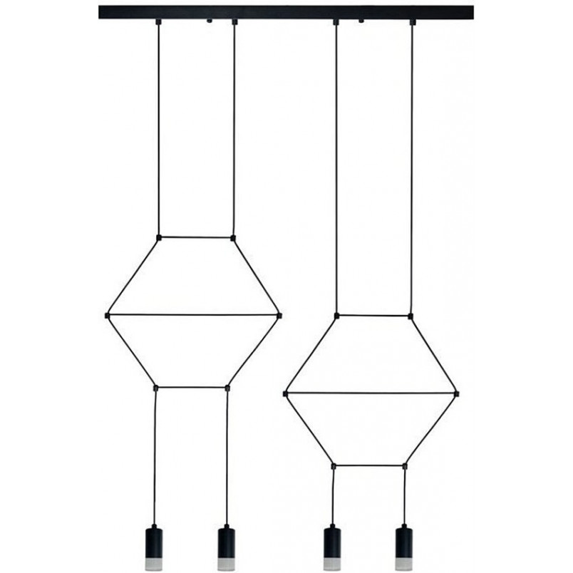 Lampa wisząca Linea IV czarna | Step Into Design