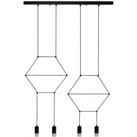 Lampa wisząca Linea IV czarna | Step Into Design