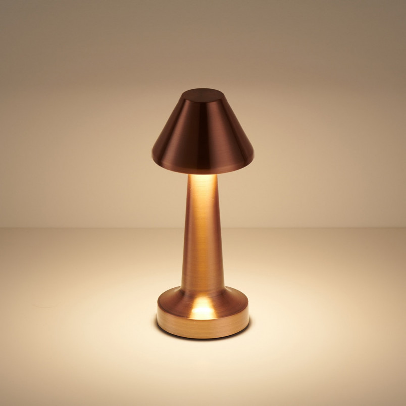 Lampa stołowa miedziana LED Tavolo B | Step In Design