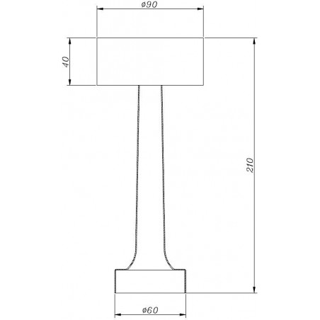 Lampa stołowa LED srebrna Tavolo - Step Into Design
