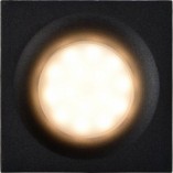 Lampa Ziva: Kwadratowa, podtynkowa, czarna | Lucide