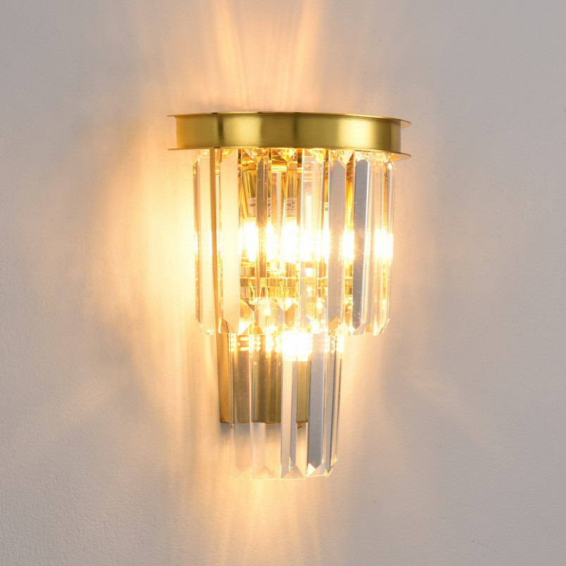 Kinkiet Kryształowy Splendore Złoty | Step Into Design