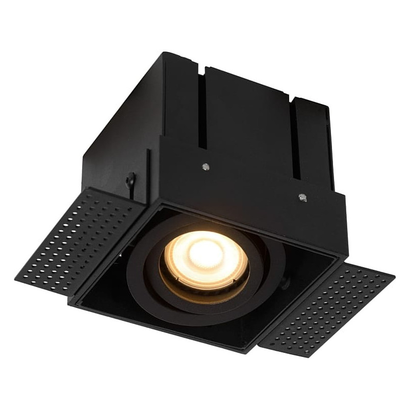 Oprawa podtynkowa Trimless czarna Lucide | Downlight GU10
